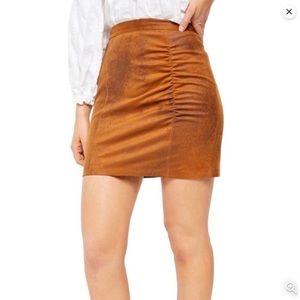 Free People Tan Mini Skirt